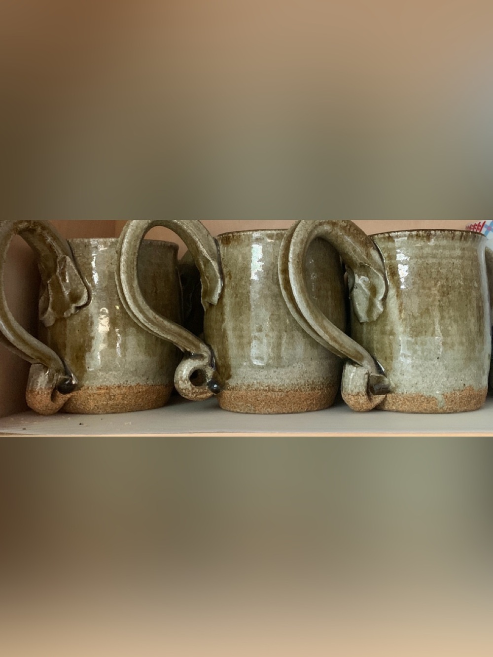 6 Hand thrown Drinking Mugs